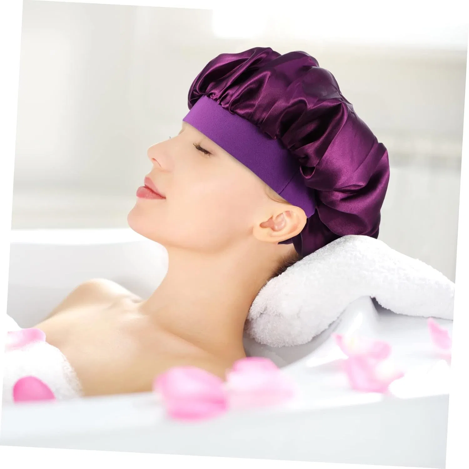 Шапочка для душа Satin Night Cap FRCOLOR, набор 12 шт, 31x31 см, As shown — фото 4