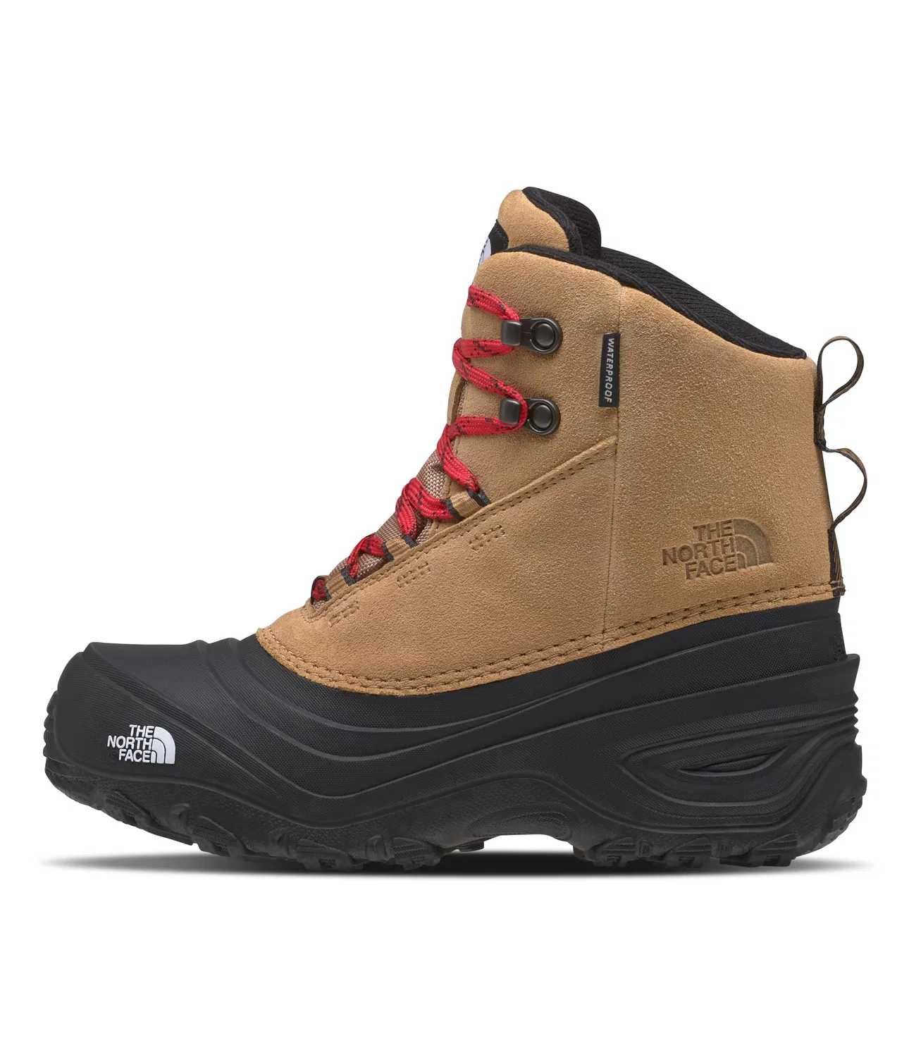 Детские ботинки для мальчиков водонепроницаемые Y Chilkat V Lace Wp The North Face, Almond Butter Tnf Black