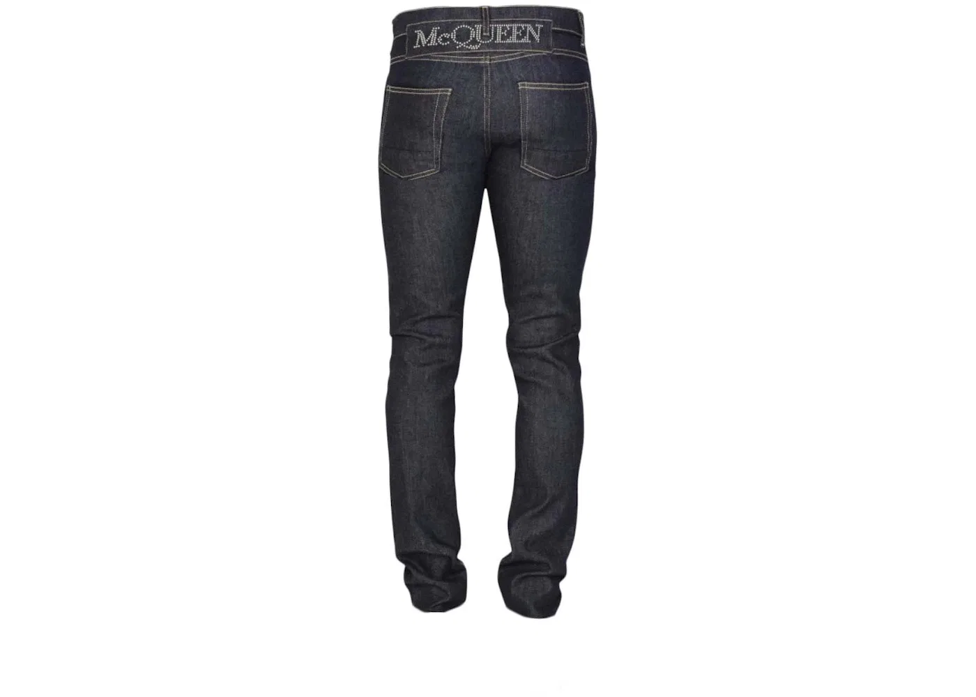 Мужские джинсы с принтом Alexander McQueen, Washed Black — фото 2