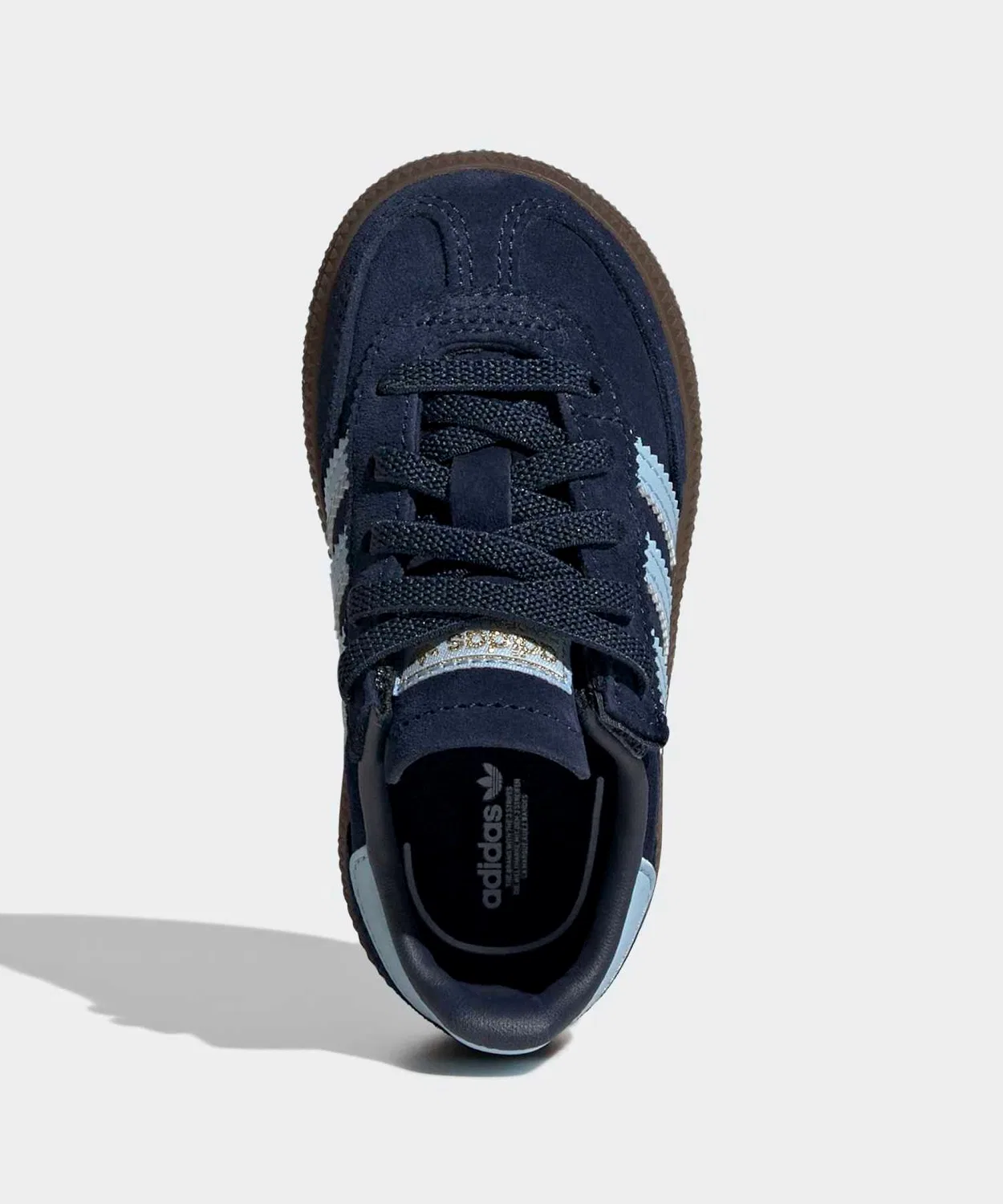 Детские кроссовки с замшевым верхом Handball Spezial Comfort Closure Elastic Lace Kids Adidas, Navy — фото 3