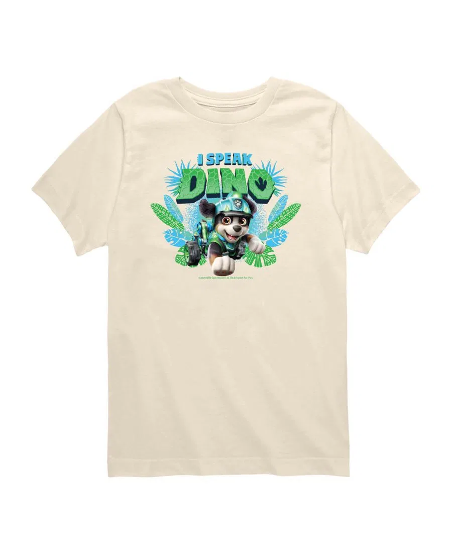 Футболка с коротким рукавом и принтом I Speak Dino Paw Patrol, Cream