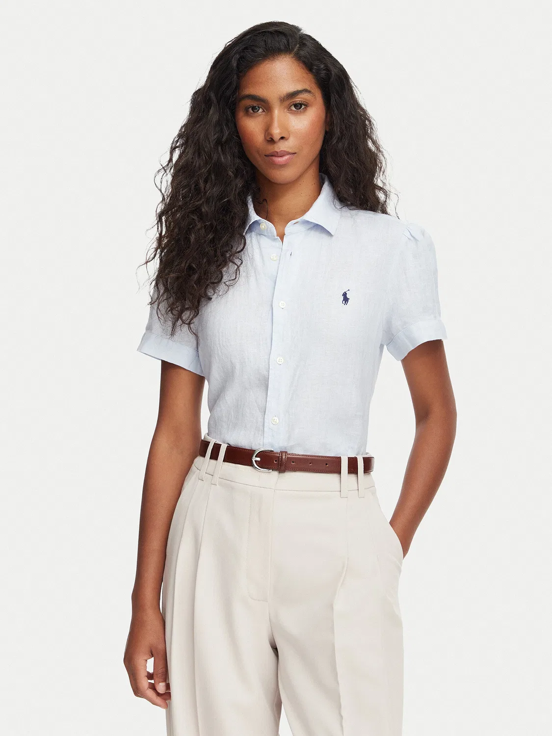 Женская рубашка стандартного кроя Polo Ralph Lauren, голубой