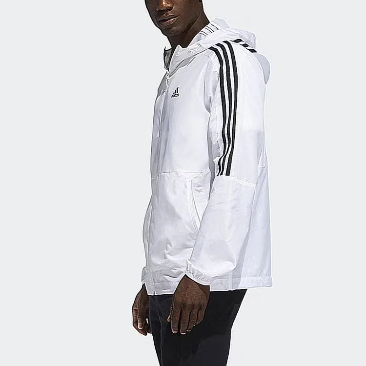 Спортивная куртка с капюшоном Adidas, белый — фото 4