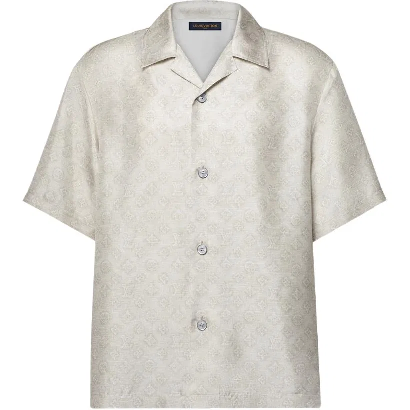 Мужская рубашка прямого кроя Beige Monogram Shirts LOUIS VUITTON