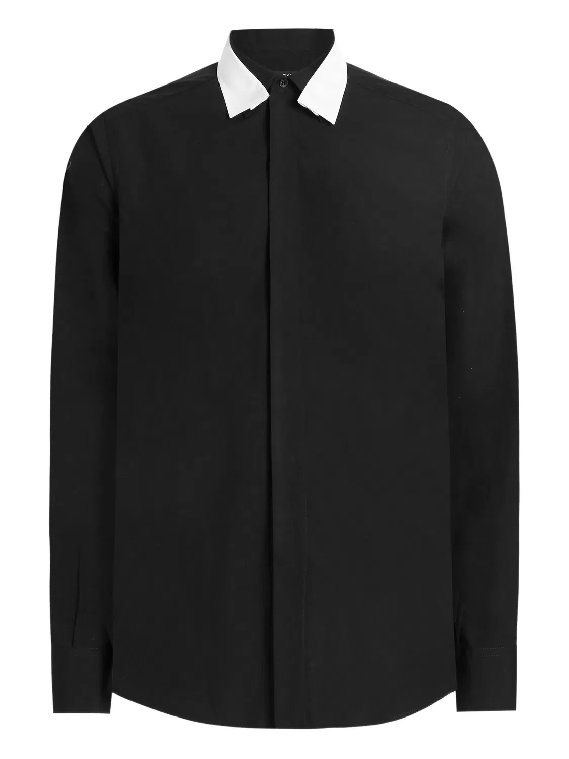 Рубашка с контрастным воротником Dolce & Gabbana, черный