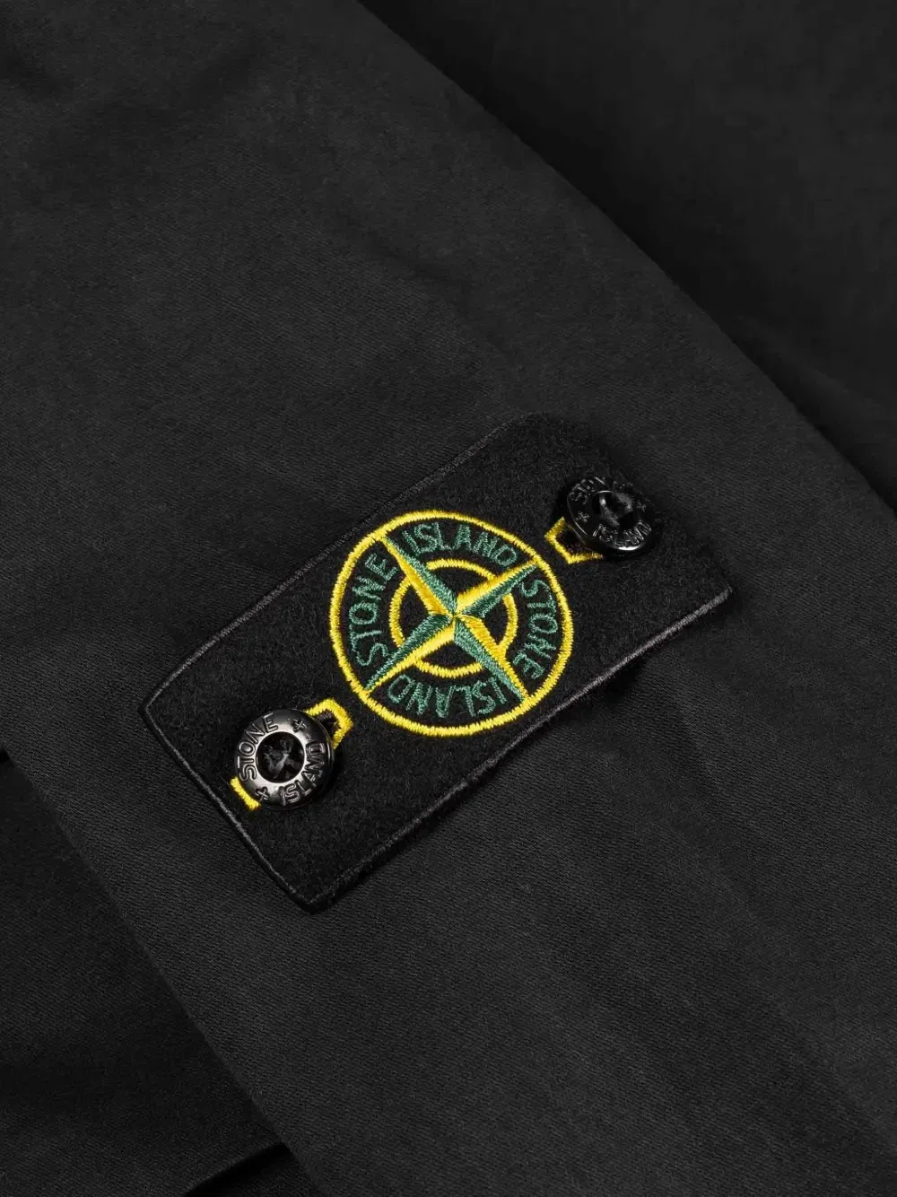 Куртка на молнии с нашивкой-логотипом Stone Island Junior, черный — фото 2