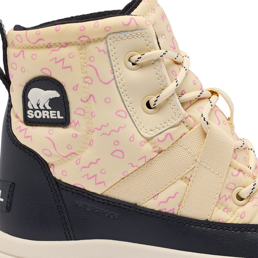 Детские водонепроницаемые зимние ботинки Sorel Whitney III Mid, Honey White — фото 3