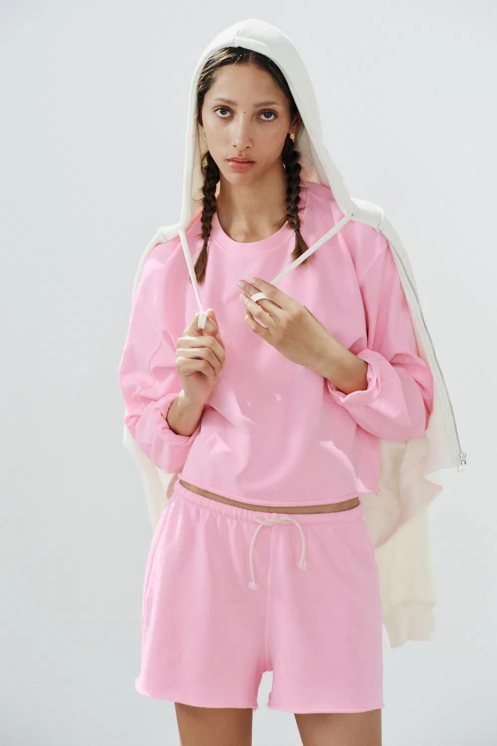 Неоновые шорты ZARA, Neon pink — фото 3