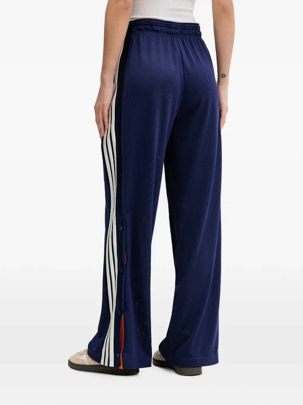 Спортивные брюки с сетчатыми боковыми полосками Adidas, синий — фото 4