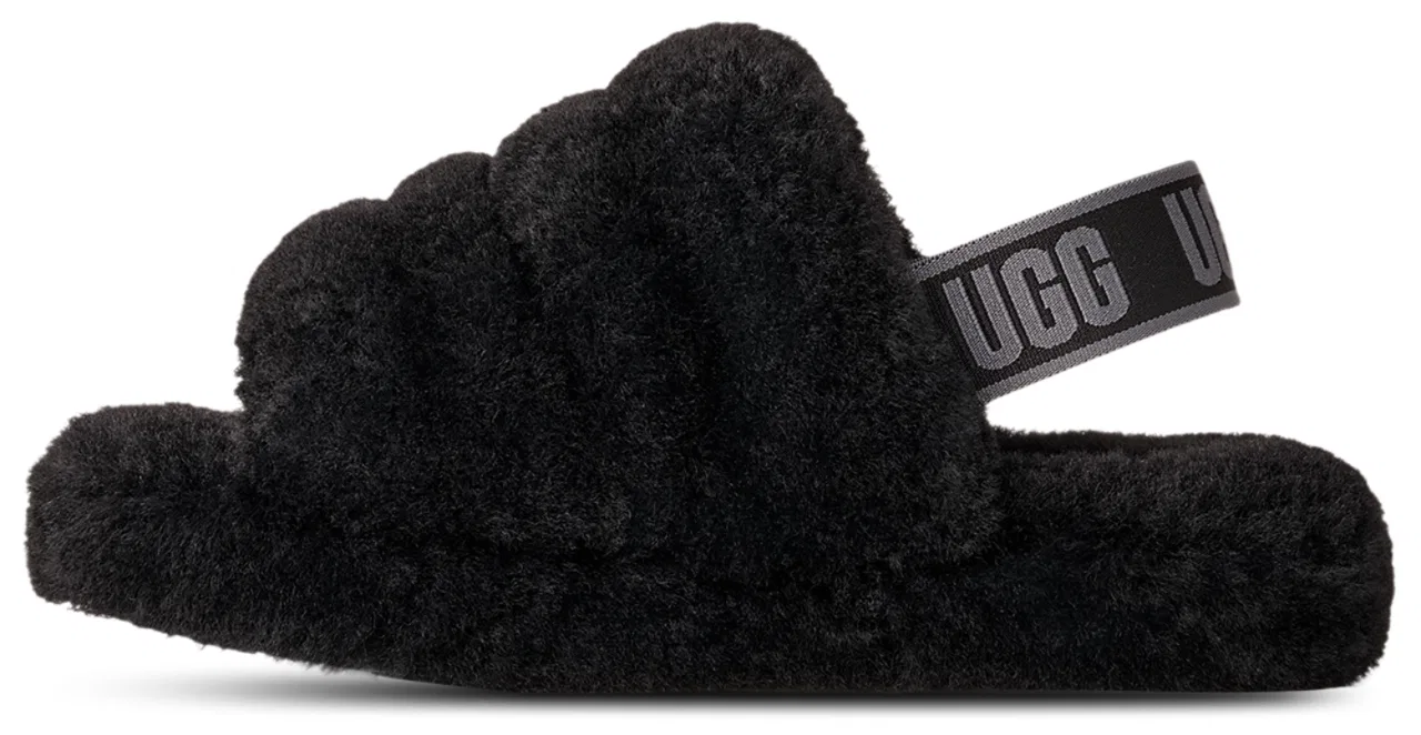 Сандалии для девочек Fluff Yeah UGG, цвет Dark Shadow/Black — фото 2