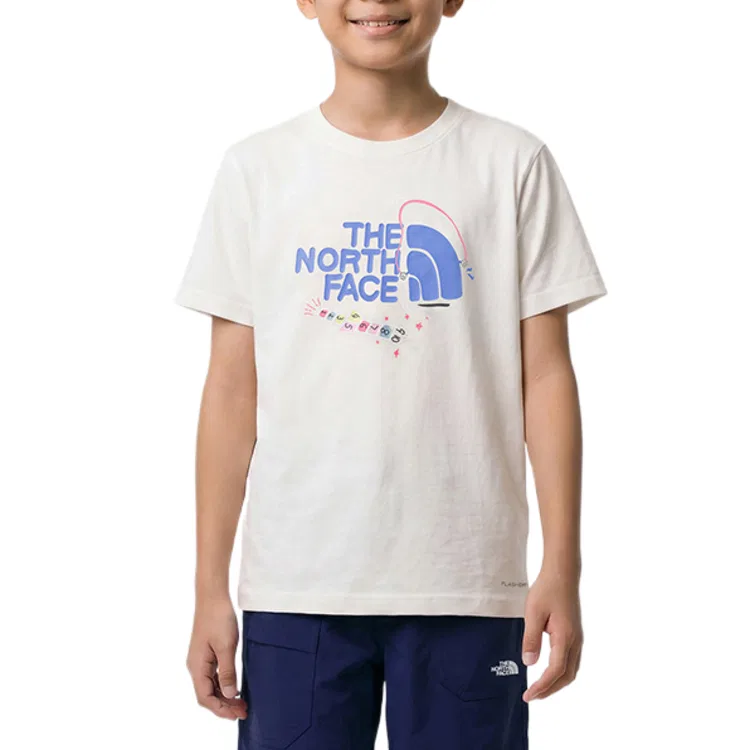 Детская футболка хлопковая THE NORTH FACE, Dune White
