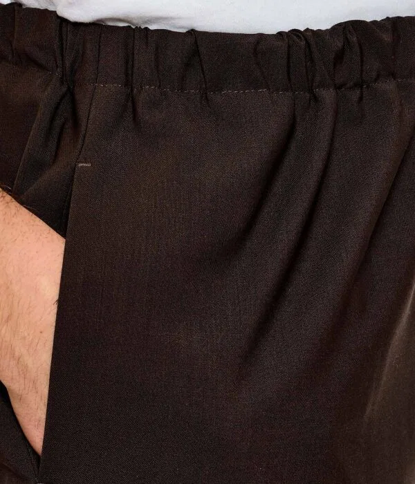 Мужские брюки из шерсти David Beckham Relaxed Fit BOSS, коричневый — фото 4