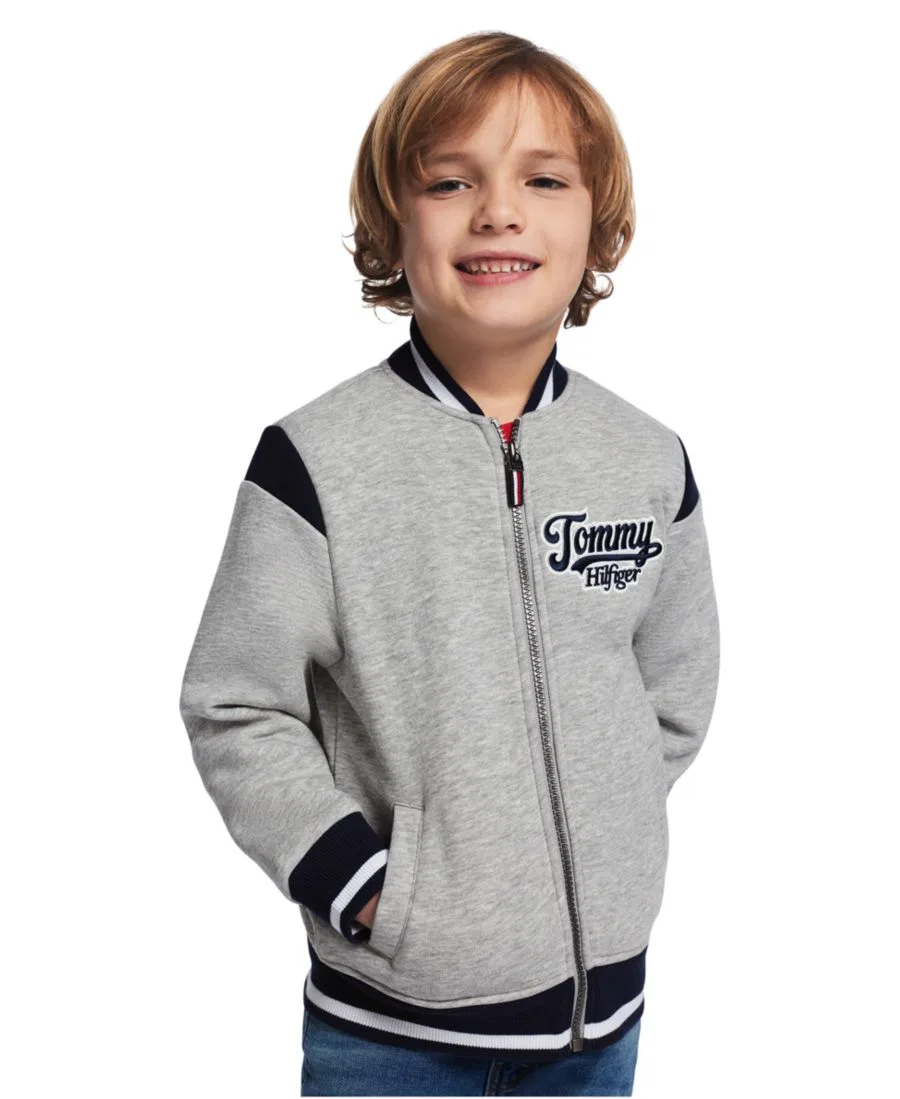 Детская куртка-флис с молнией Varsity Freshman Tommy Hilfiger, Gray Heather