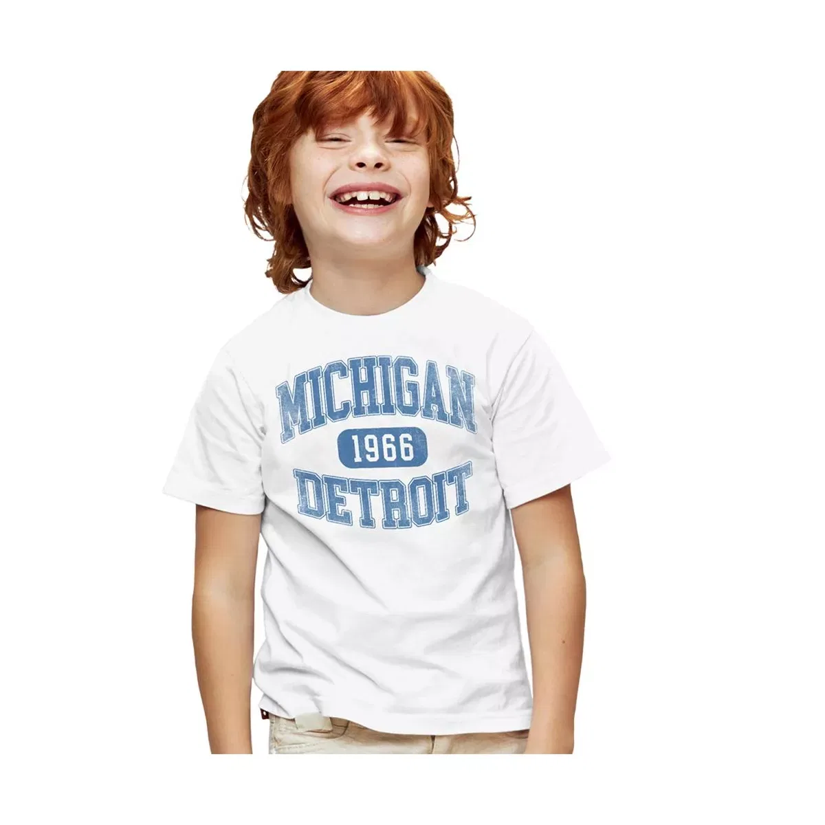Детская футболка с принтом Detroit Michigan 1966 LOGOVISION, White
