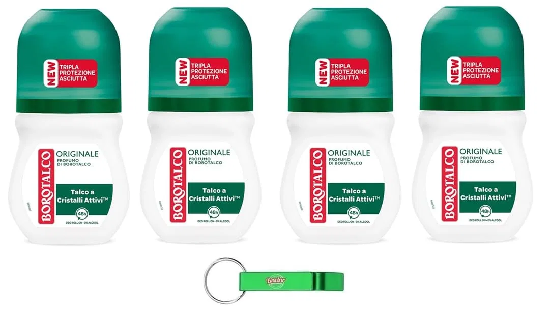 Дезодорант-ролик Borotalco Original, Triple Protection, 50 мл + брелок Beni Culinari, Beni Culinari