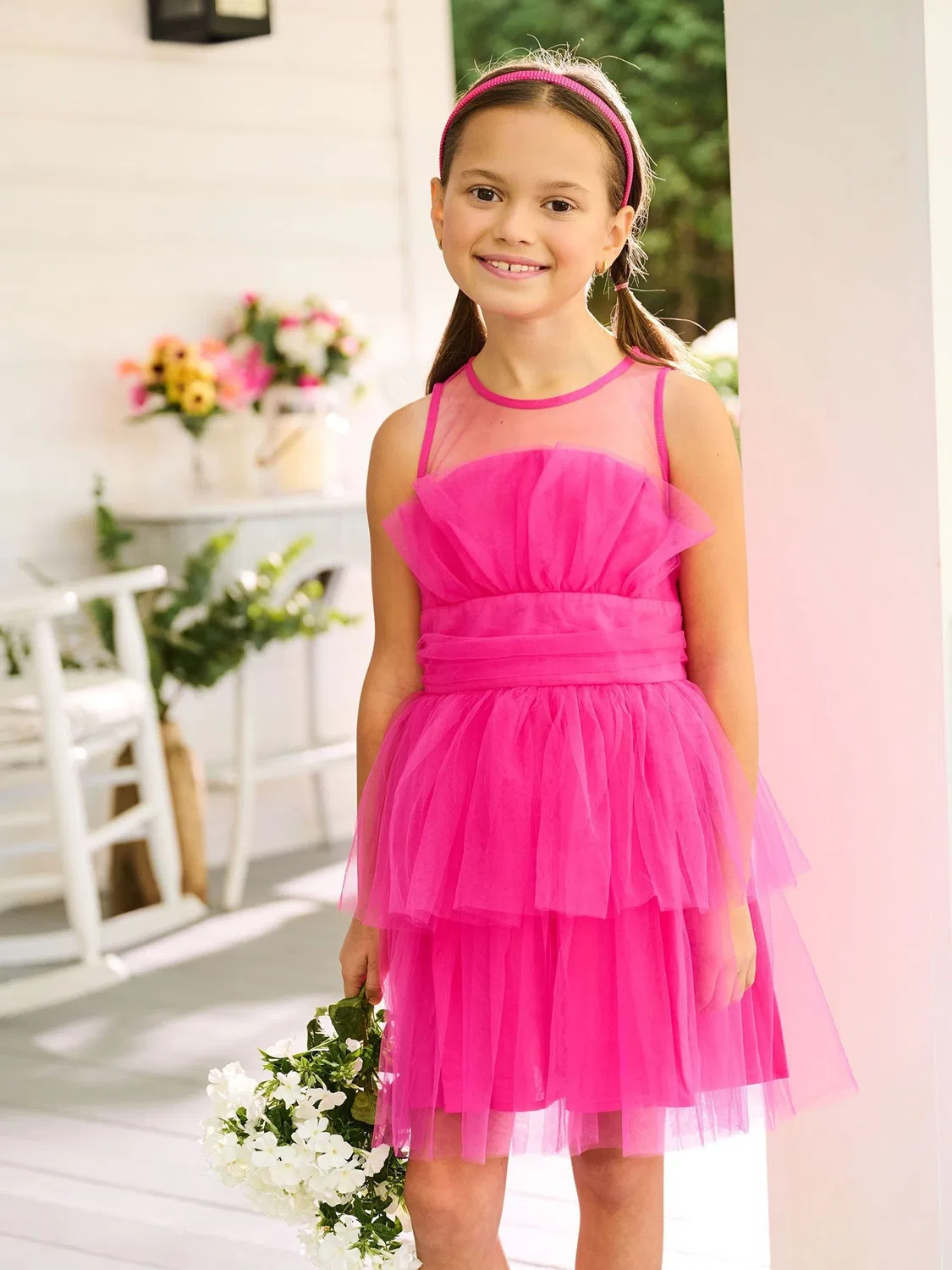 Платье с тюлевыми слоями, модель Pink Tulle Special Hatley, розовый — фото 2