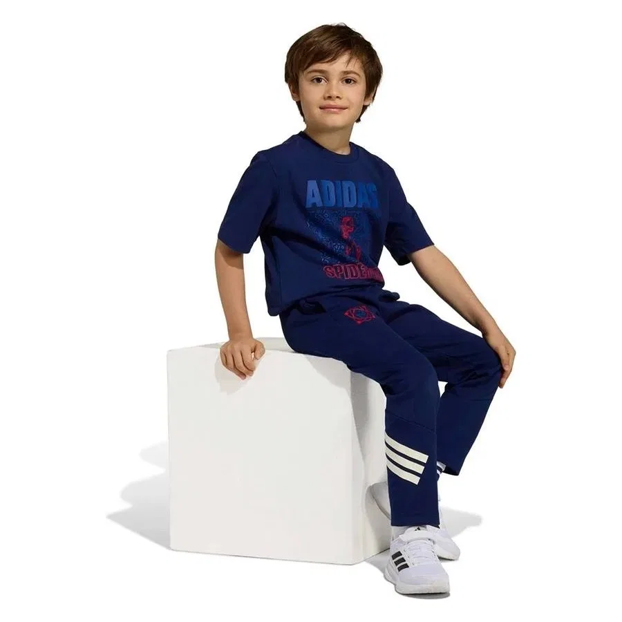 Детские спортивные штаны adidas LK MRVL SM PNT, Синий — фото 4