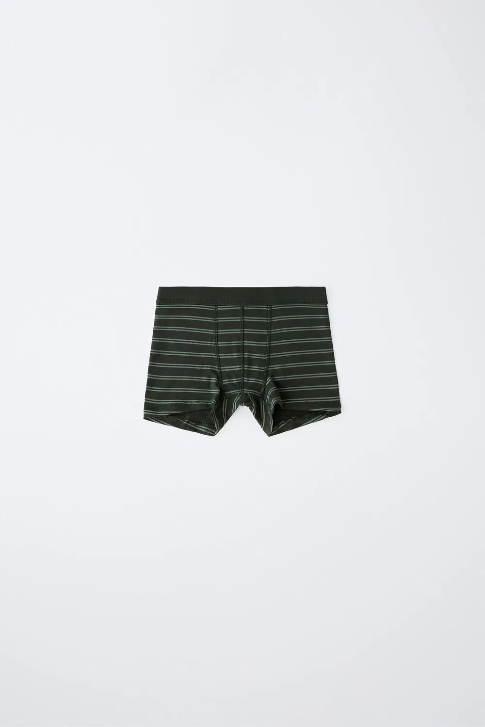 6-14 лет / Набор из пяти однотонных и полосатых боксеров ZARA, Green — фото 3