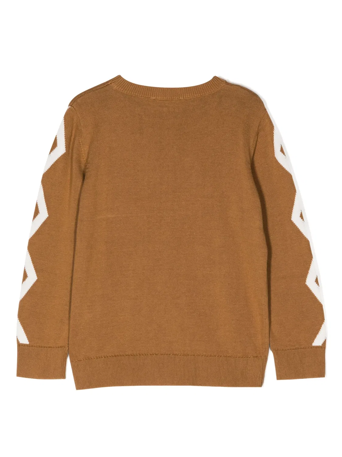 Д jumper из хлопка с интарсией Stella McCartney, коричневый — фото 3