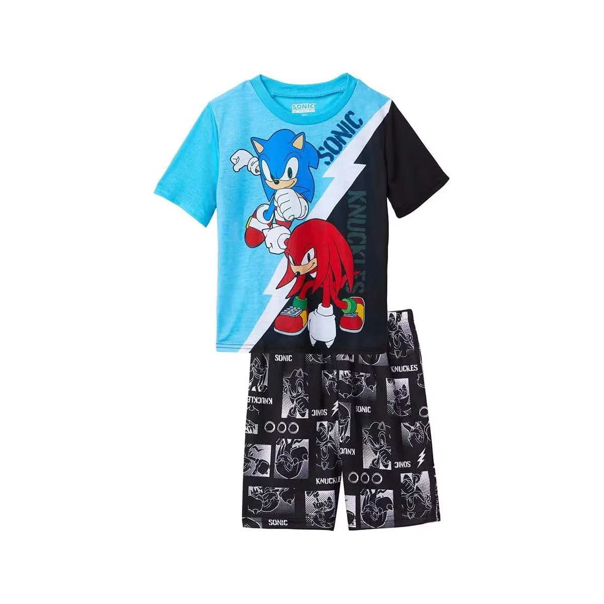 Пижамный комплект с принтом Sonic The Hedgehog Sonic the Hedgehog, Light Blue/Black
