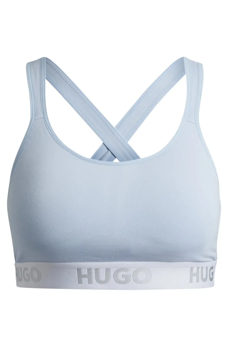 

Бюстгальтер без косточек HUGO Underwear "BRALETTE PADDED SPOR", с логотипом HUGO на поясе, фиолетовый