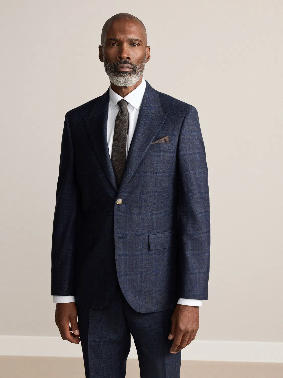 Пиджак костюмный Slim Fit, Check Next, темно-синий