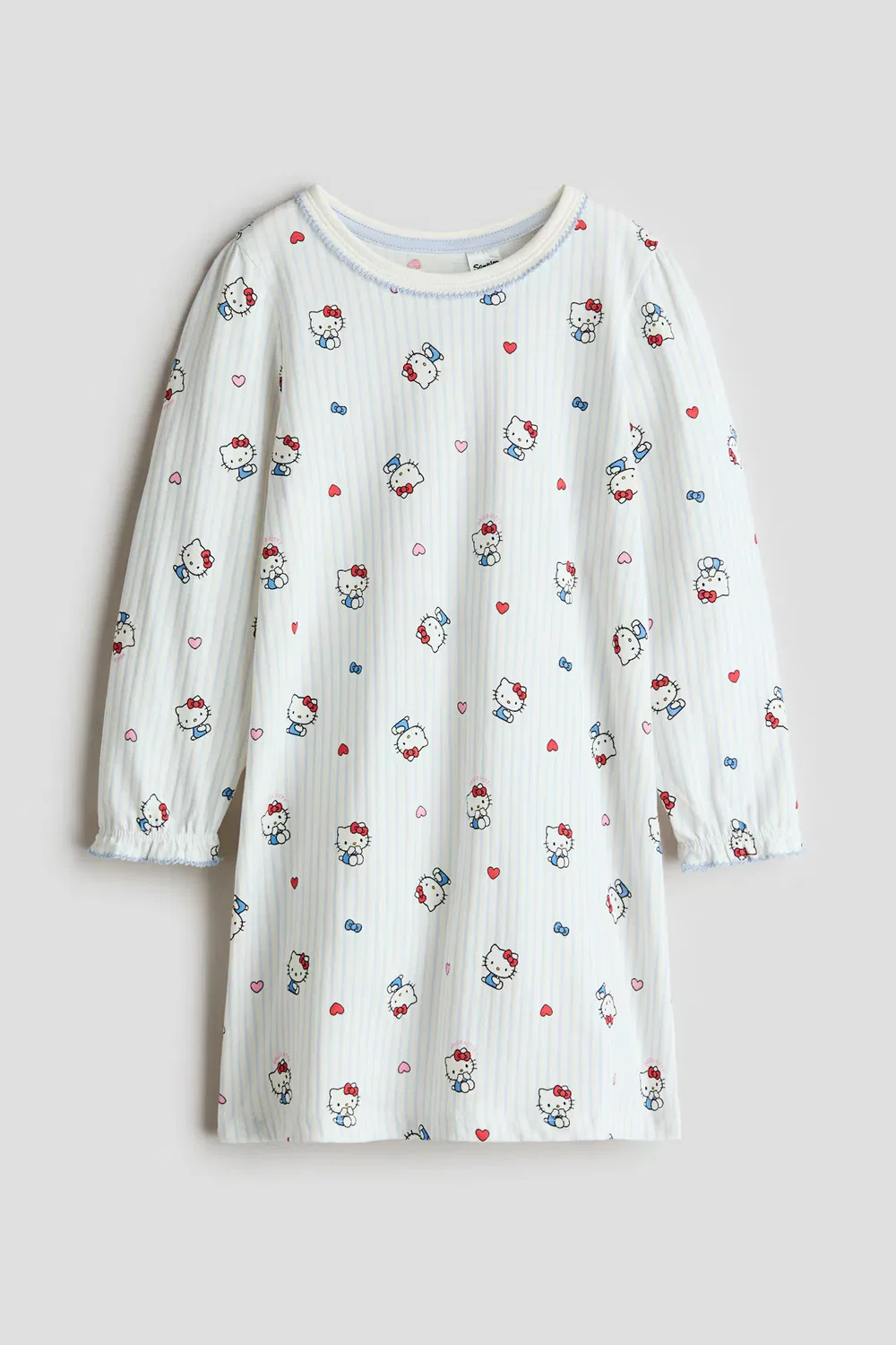 Ночная рубашка из набивного хлопка H&M, Hellblau/Hello Kitty