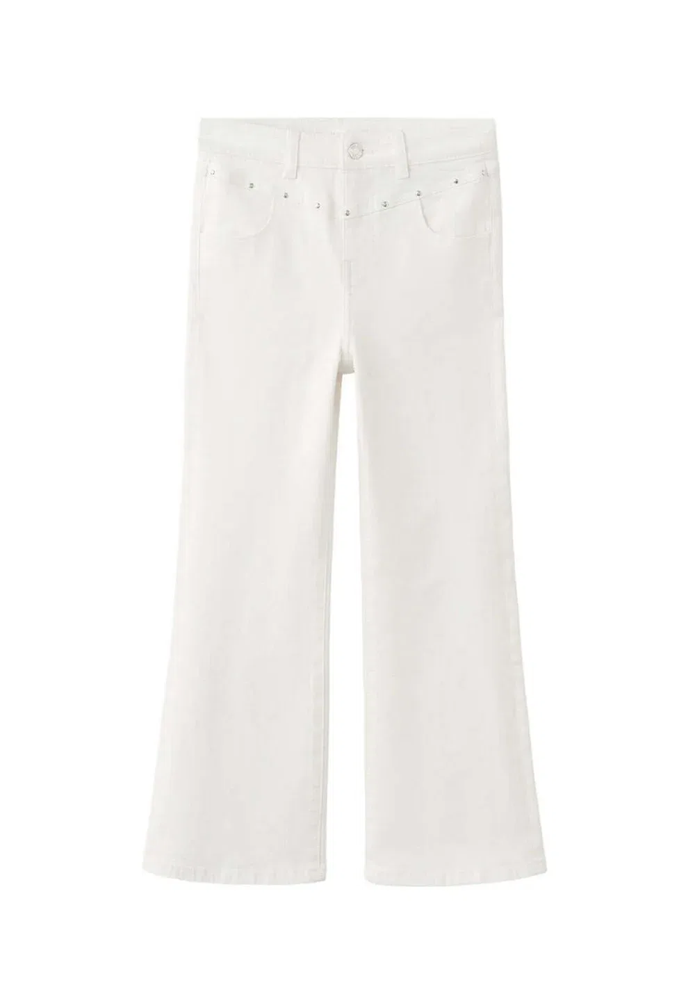 Детские джинсы-клеш Mango Kids, White