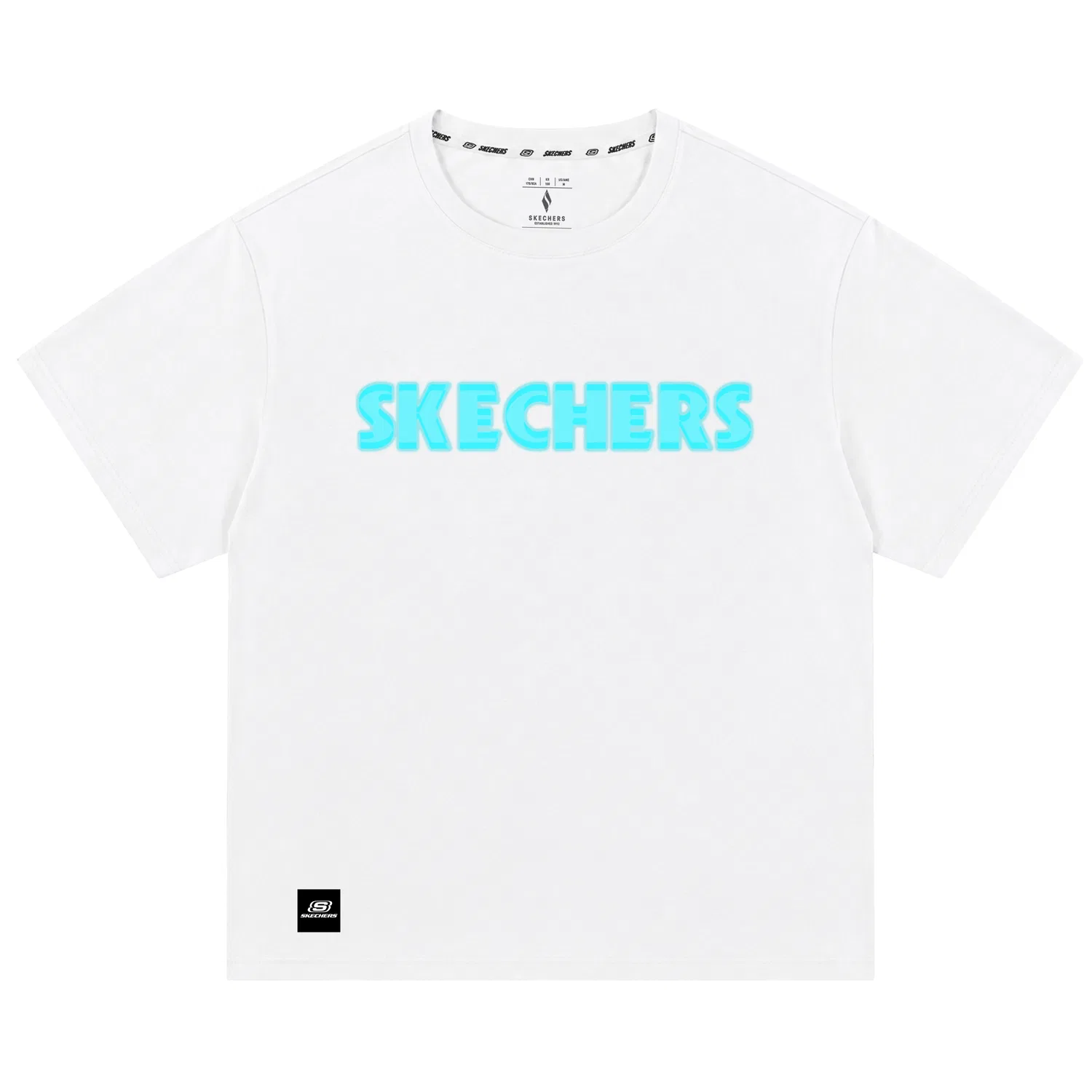 Детская футболка с круглым вырезом Cloud White Skechers