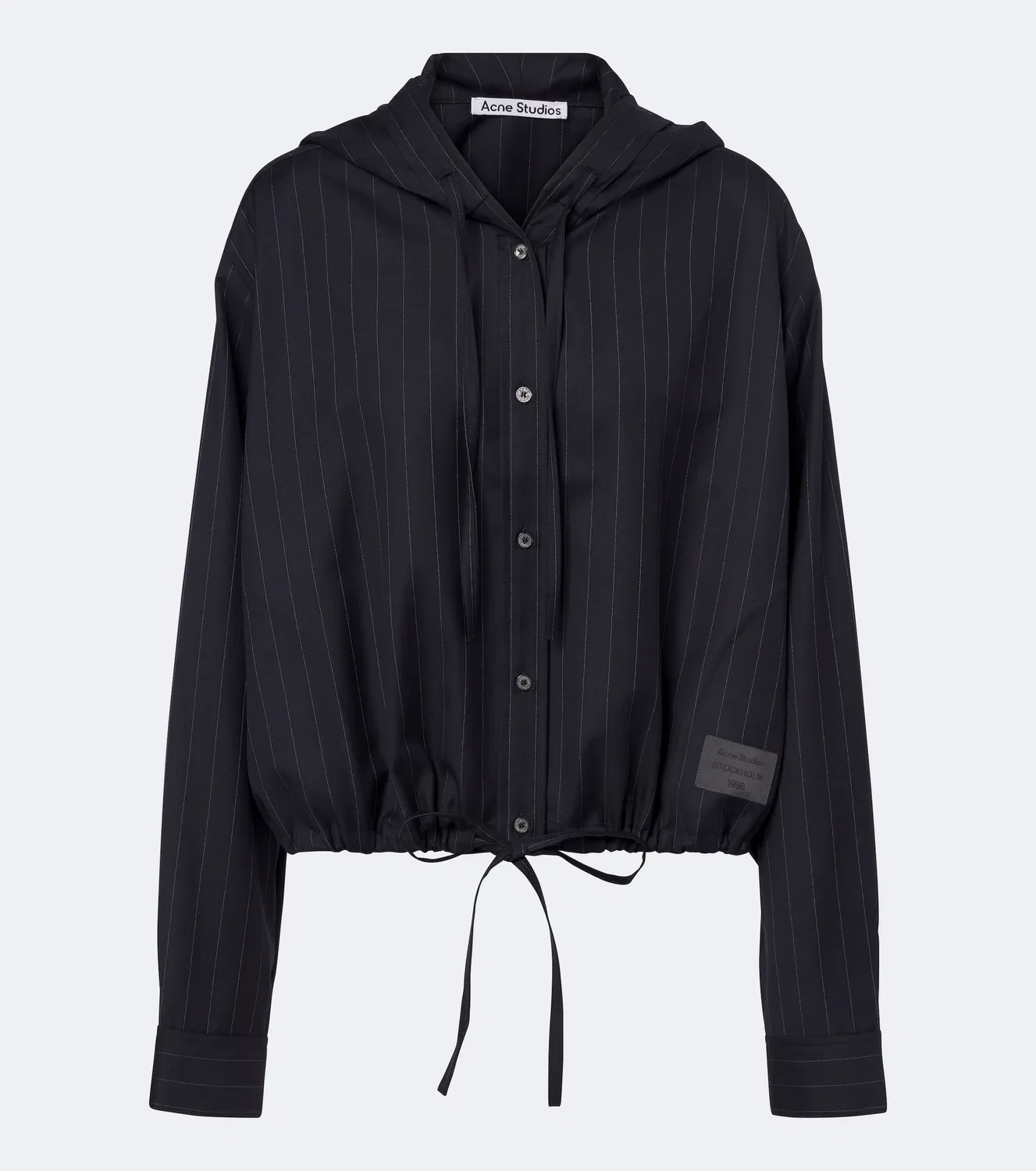 Куртка шерстяная с капюшоном Acne Studios, синий