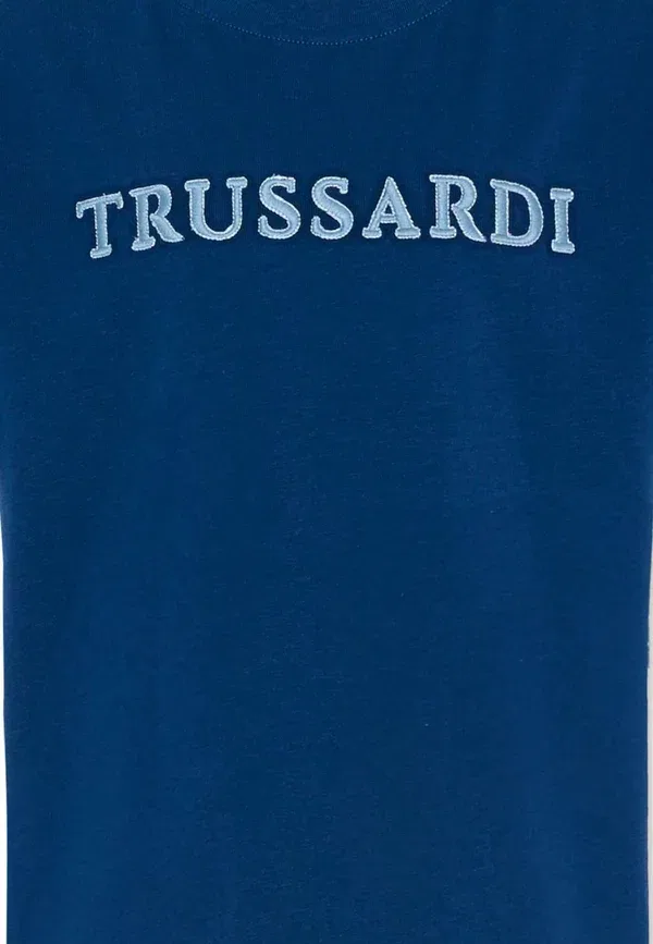 Футболка с вышивкой T-shirt Tru Trussardi Junior, синий — фото 3