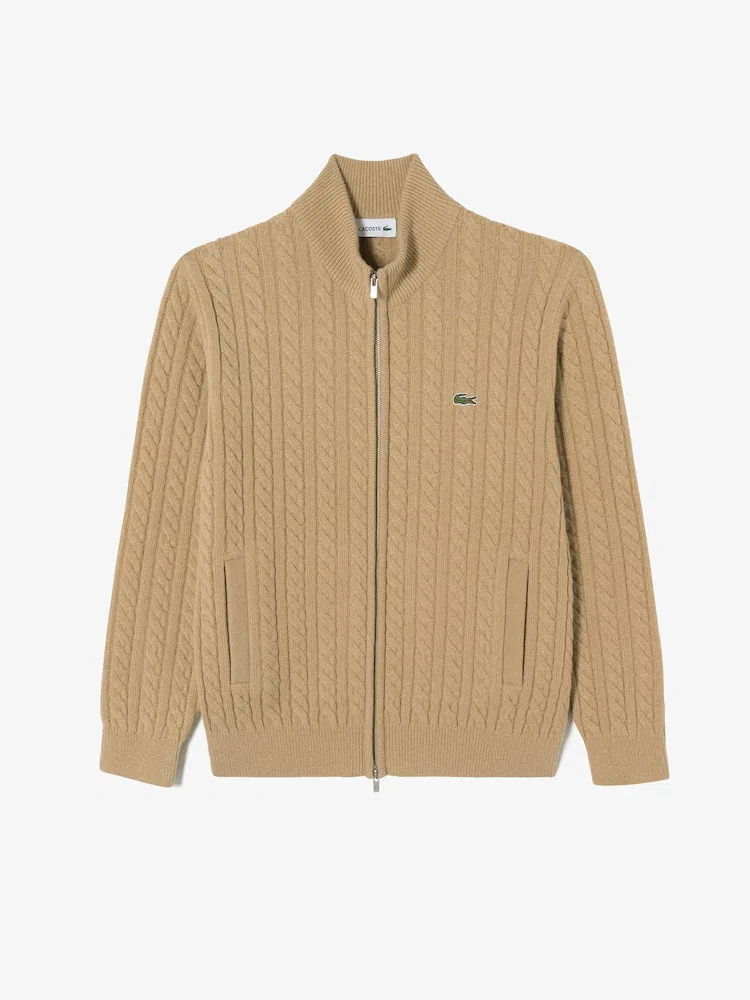 Свитер мужской с кабельным узором, модель AH402E LACOSTE — фото 4