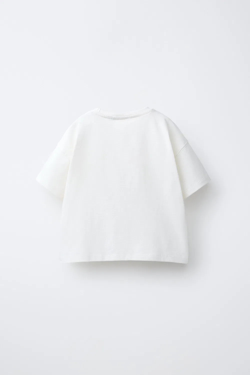 Футболка с вязаным крючком карманом ZARA, White — фото 2