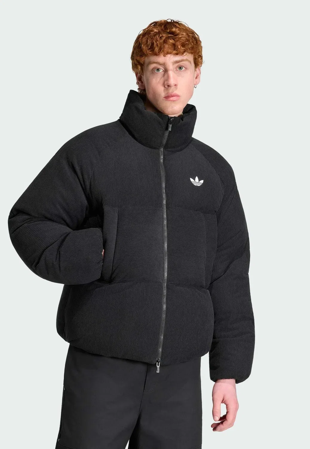 Вельветовая пуховая куртка - зимняя куртка Adidas Originals, Black