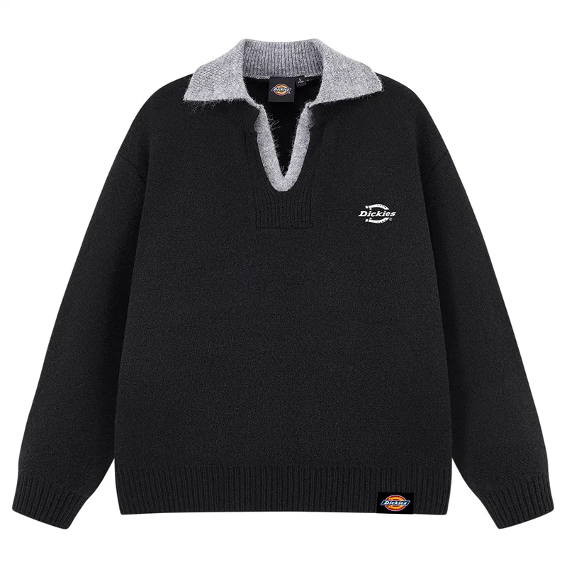 Детский свитер с V-образным вырезом Dickies, Navy Blue — фото 4