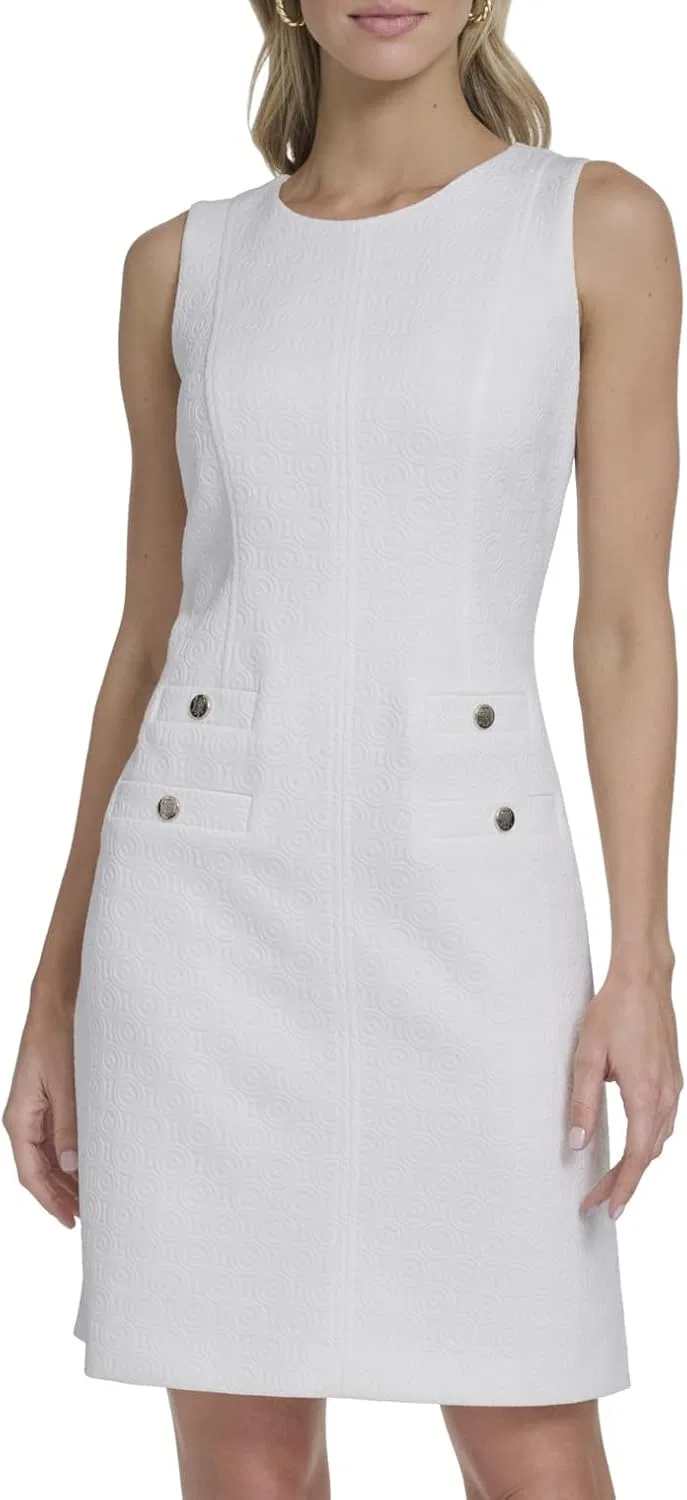 Женское мини-платье с новыми пуговицами Tommy Hilfiger, Ivory