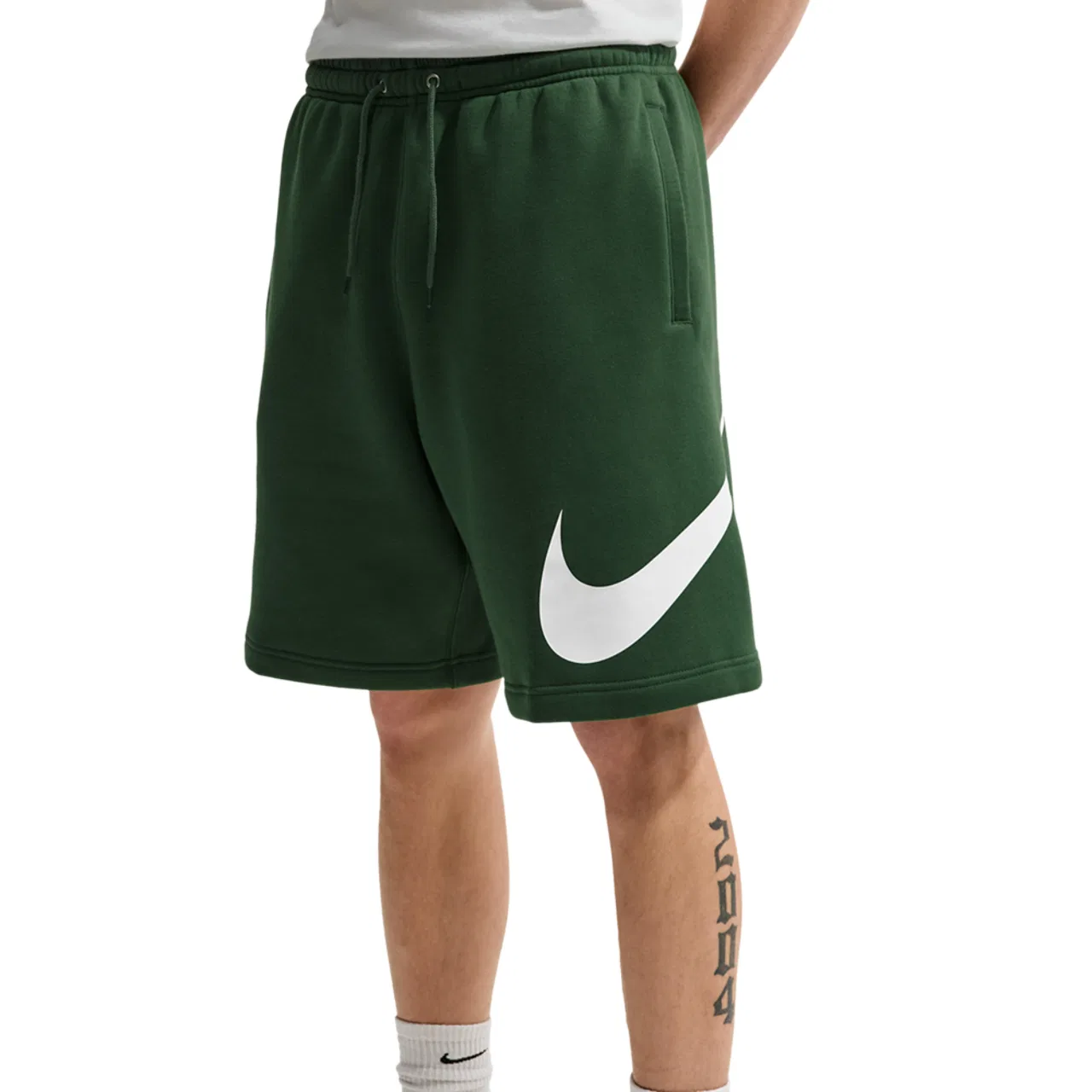 Мужские шорты Solo Swoosh Nike, цвет Fir/Fir/White