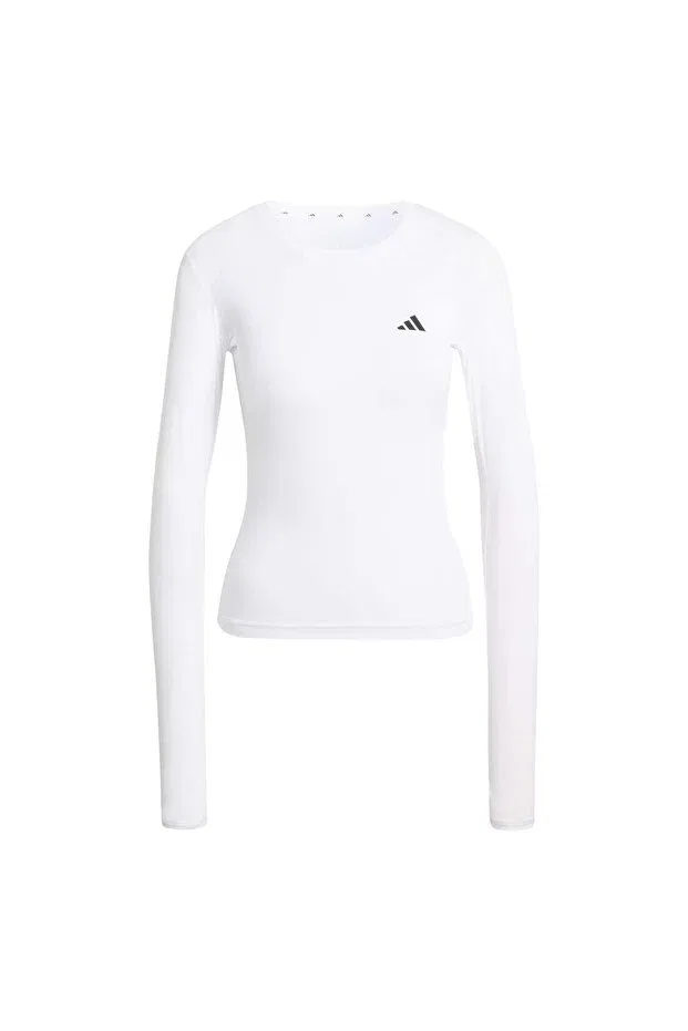 Женская спортивная футболка с длинным рукавом Adidas, White — фото 4
