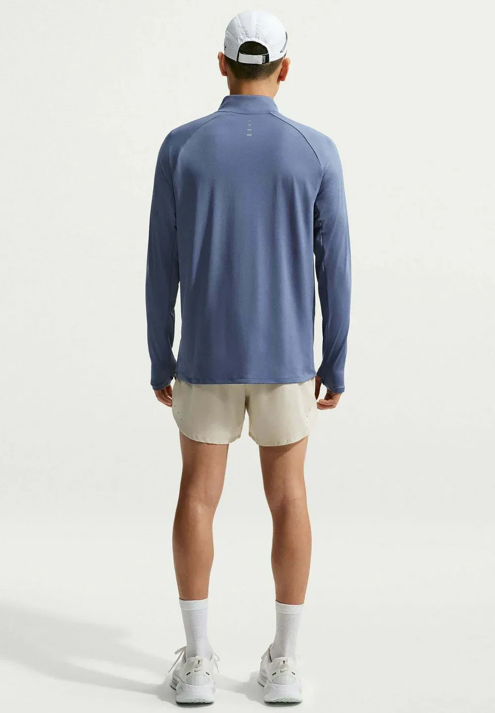 Футболка Laufshirt stride с застежкой-молнией до середины груди и длинными рукавами Nike Performance, Diffused Blue — фото 2