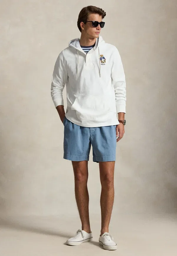 Худи с капюшоном из хлопка Polo bear hooded rugby, Polo Ralph Lauren, белый — фото 2