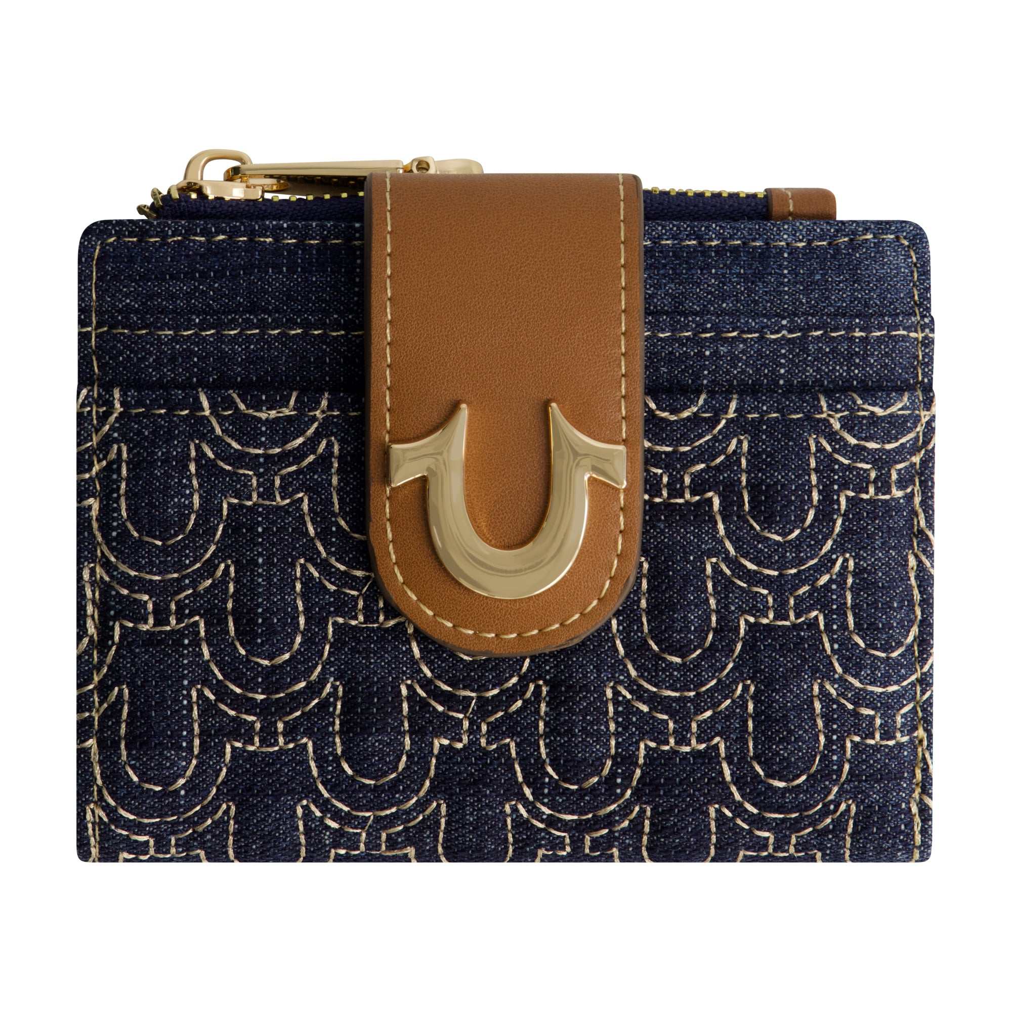 

Маленький стеганый кошелек True Religion Horseshoe, цвет dark denim