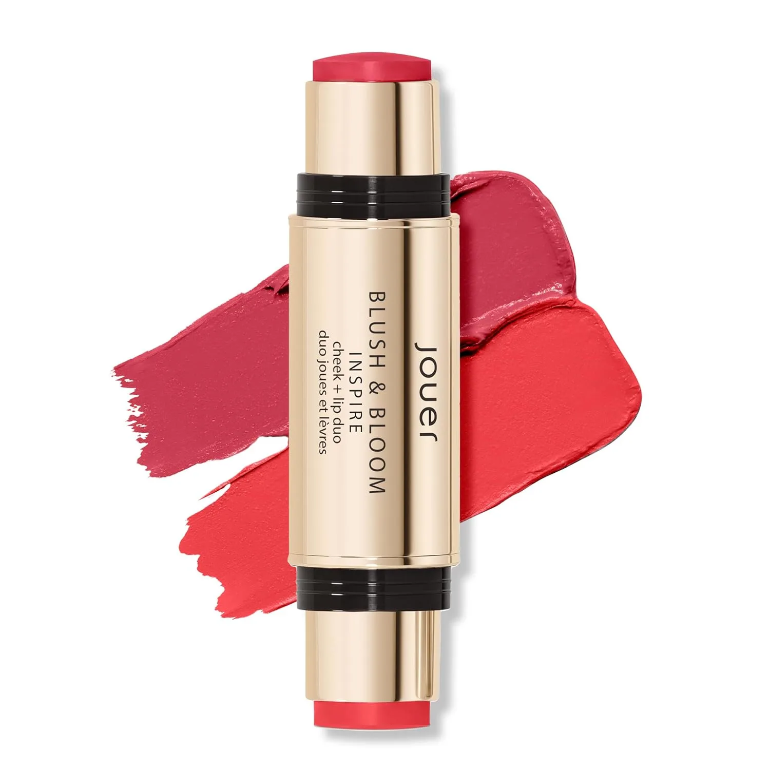 Румяна и бальзам для губ Jouer Blush & Bloom Cheek + Lip Duo - увлажняющий кремовый стик-румяна для губ и щек - формула с увлажняющим маслом шиповника и сквалана, Inspire, Inspire - Bright Poppy and Vibrant Coral