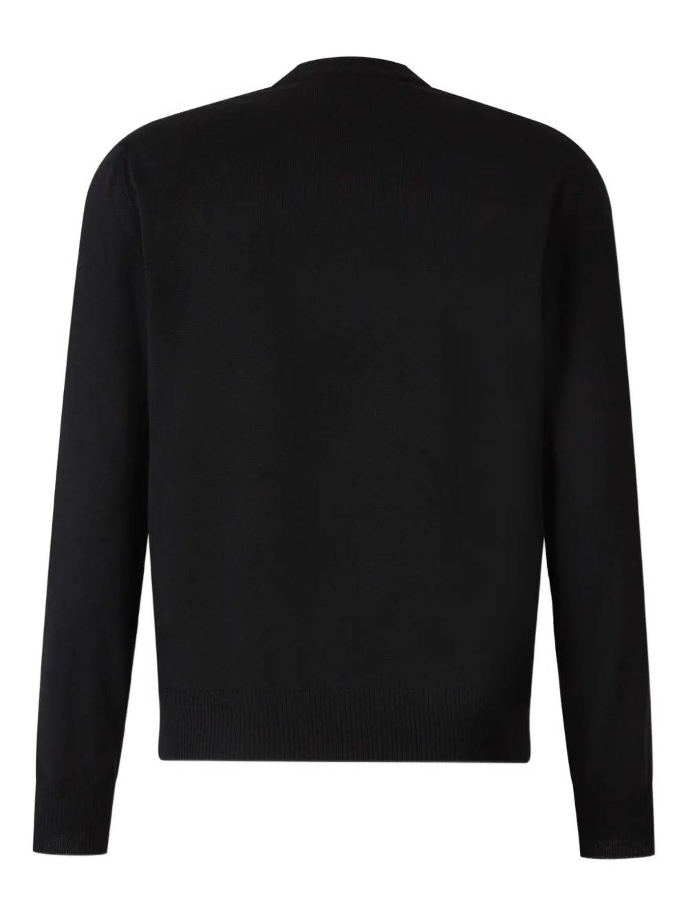 Свитер с круглым вырезом и декором Skull Alexander McQueen, черный — фото 2