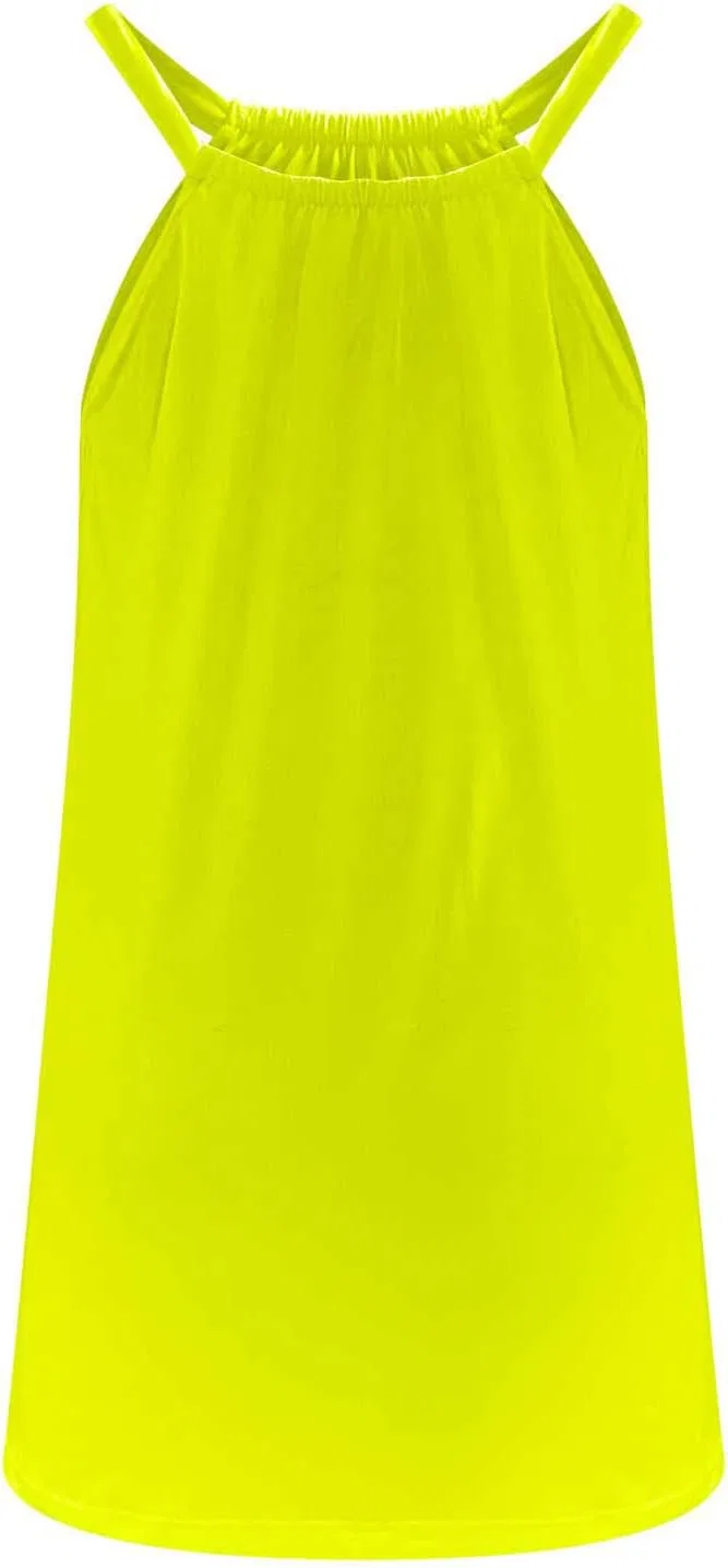 Женское летнее сарафан на бретелях, открытая спина, Yellow — фото 4