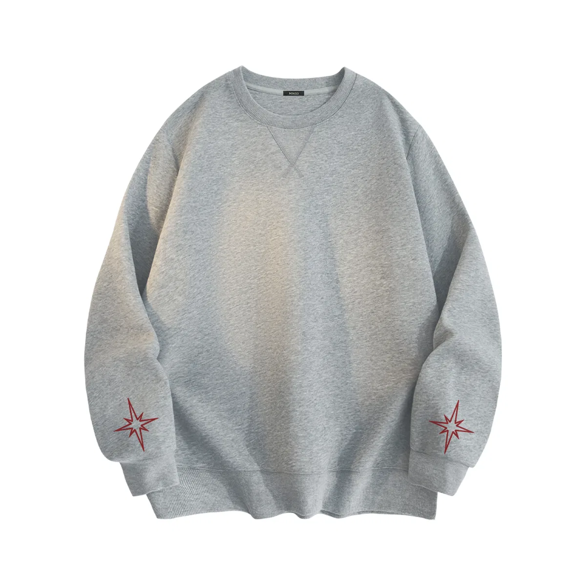 Детский свитшот с круглым вырезом MINISO, Gray Pea Green — фото 3