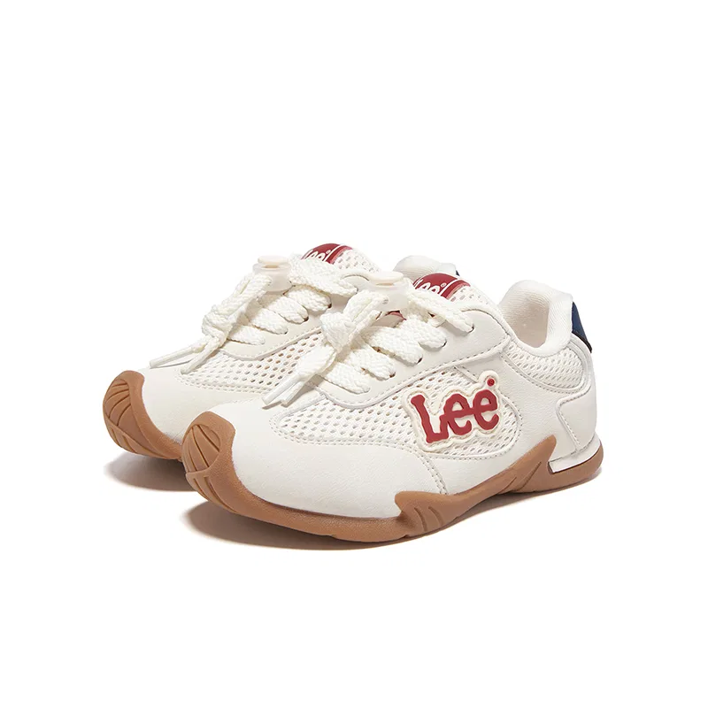 Детские кроссовки с защитой от ударов с низким верхом Beige Blue Lee — фото 4