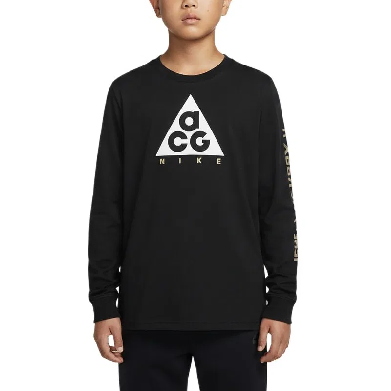 Детская футболка хлопковая Nike Crew Neck, White — фото 4