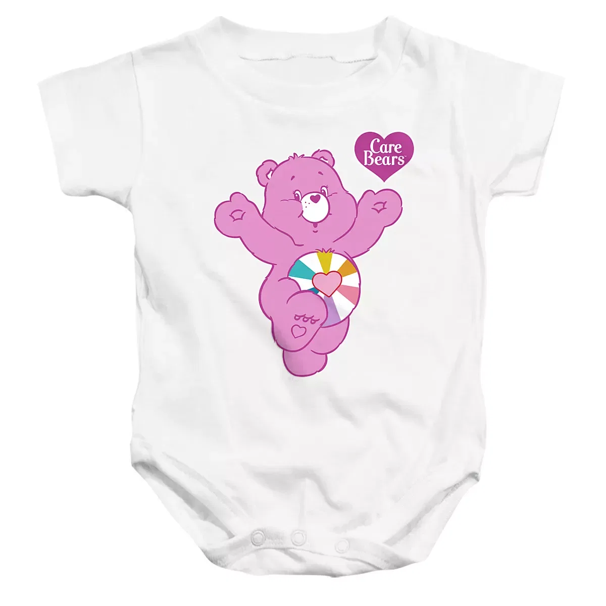 Детский боди-комбинезон с коротким рукавом Care Bears, White