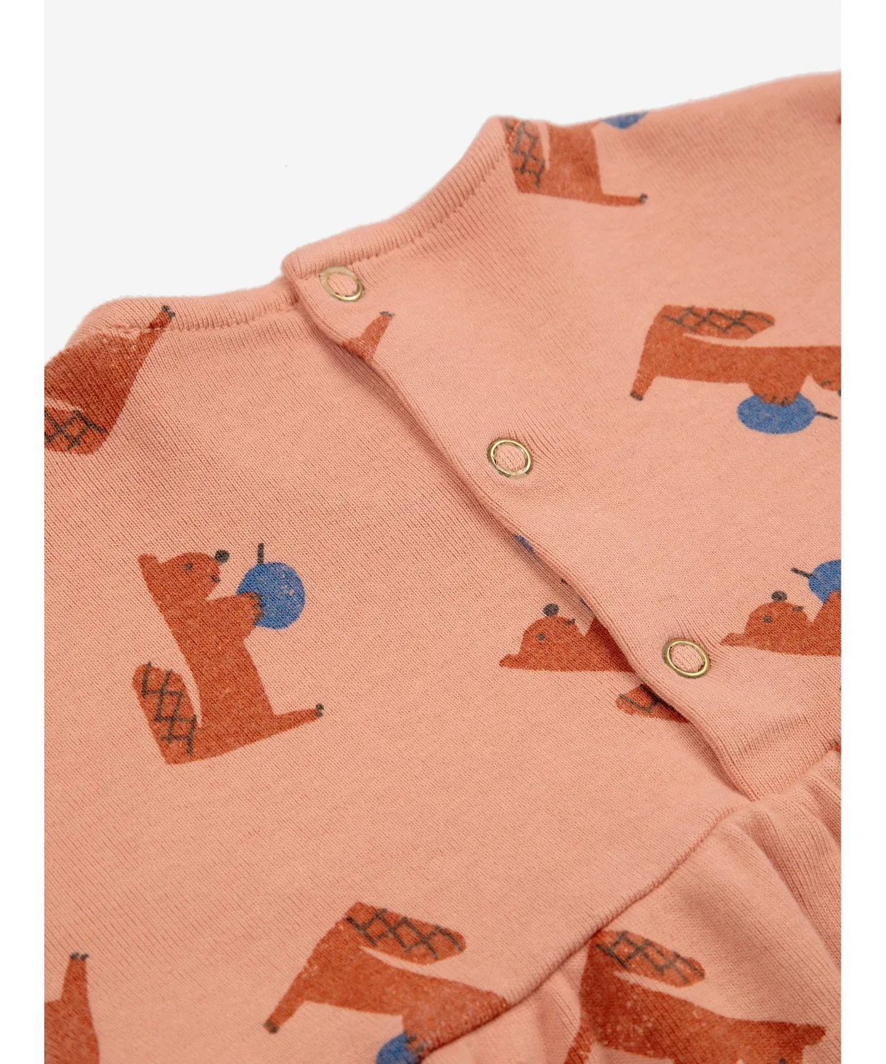 Детский комбинезон-боди с принтом Hungry Squirrel BOBO CHOSES, Light Brown — фото 4