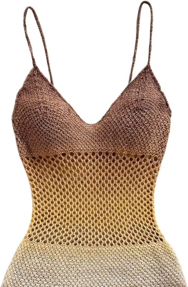 Женское мини-платье на бретелях с открытой спиной Bodycon, Multicolor — фото 3